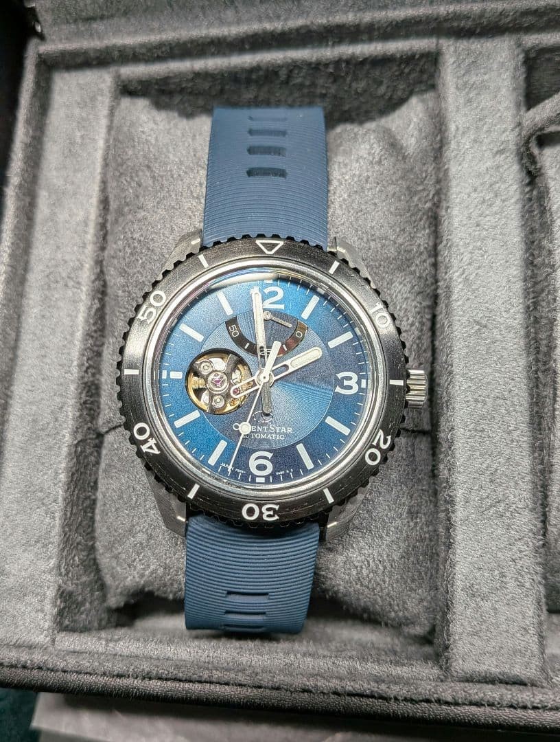 Orient Star Automatic Watch Blue Skeleton - image 4