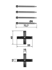 ATE Zubehörsatz Bremsbeläge Hinten (13.0460-0246.2) für Opel Omega B Vauxhall