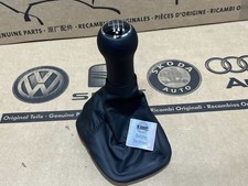 VW Golf MK4 6 Speed Black Gearknob Black Leather Black Stitch Gaitor New OEM