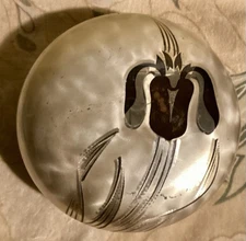 WMF IKORA Silverplate Round Covered Box IRIS Decoration