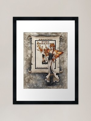 Shadow Circus - The Fire Breather F Gerahmtes Wandbild Poster Leinwanddruck Bild