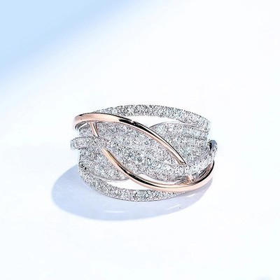 Luxus Damen Ring Zweifarbig besticht durch ein wunderschönes und ätherisches Des