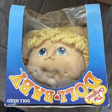 The Original Doll Baby Doll Head Martha Nelson Thomas 1984 w/Box Blonde Ponytail