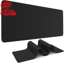 Black Mouse Pad Gaming Keyboard Pad 31.5 x 11.8 in Large Computer Mouse Pad w...