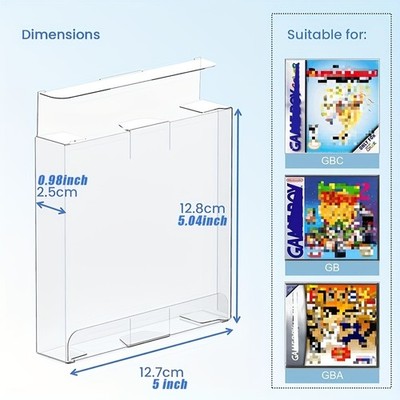 4/8pcs Klare Schutz-Display-Aufbewahrungsbox für GB GBA GBC Game Cartridge Case