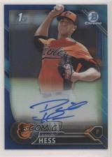 2016 Bowman Chrome Prospects Blue Refractor 42/150 David Hess #CPA-DH Auto 2x4