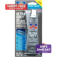 Permatex 82194, One Gray Silicone Ultra Grey Gasket Maker 3.5 Oz Carded Tube 