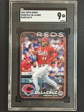 ELLY DE LA CRUZ 66 /74 ROOKIE TRUE BLACK BORDER 2024 TOPPS UPDATE RC US350 SGC 9