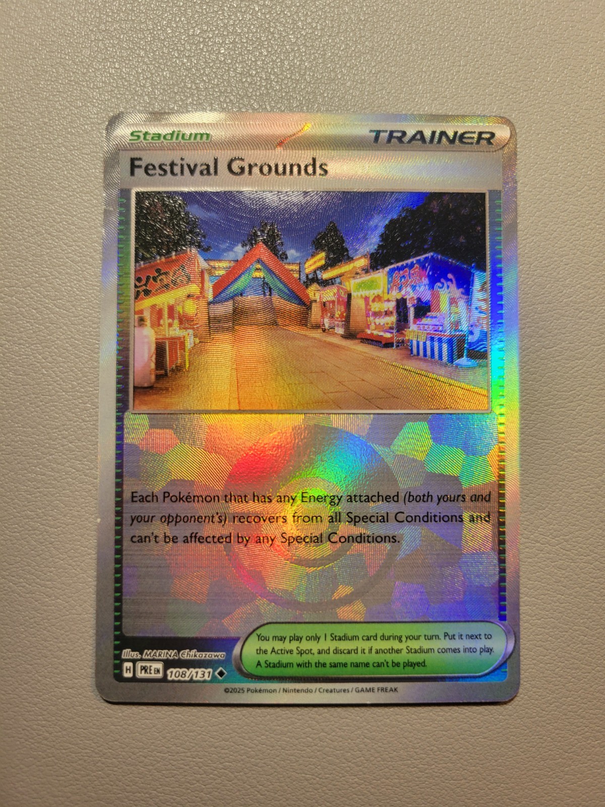 Festival Grounds 108/131 Pokeball Holo Pokemon TCG trading card