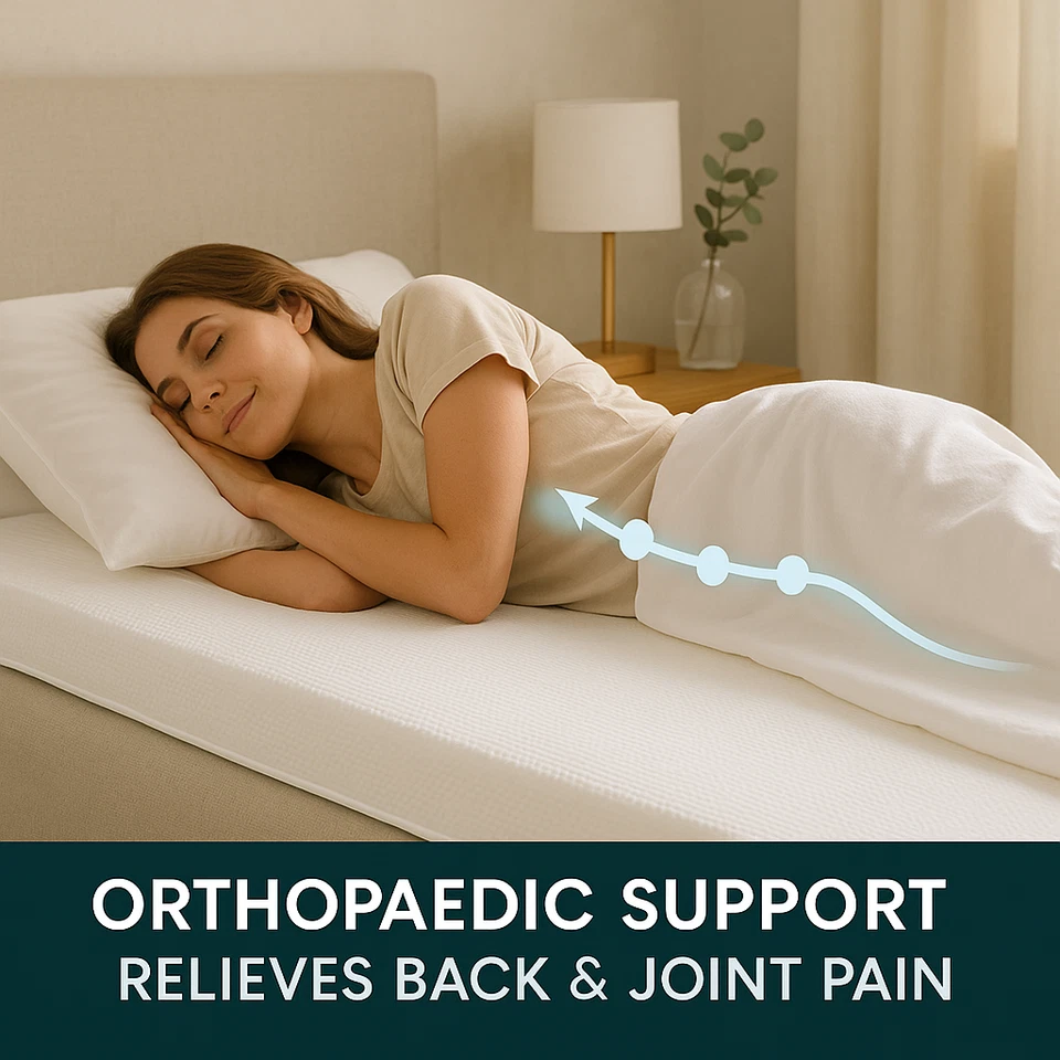 100% Memory Foam Mattress Topper Available ALL Sizes & Depths Orthopaedic  - Image 2 of 4