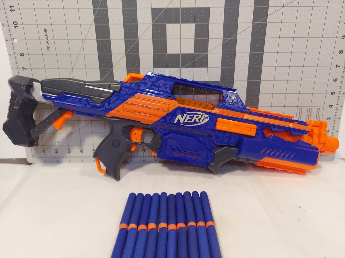 NERF N-Strike Elite XD Rapidstrike CS-18 w/ 18 Dart Clip Tested
