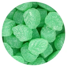 Spearmint Leaves, 1 Pound Bulk Bag Gummy Spearmint Candy, Green Candy, The...