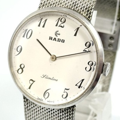 RADO Slimline HAND-WINDING MEN'S 33mm SILVER VINTAGE WATCH SWISS