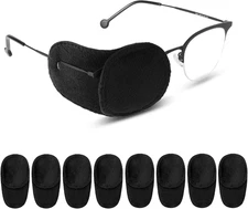 Eye Patches for Adults Kids, Right & Left Eyepatch for Glasses (1 Count (Pack of