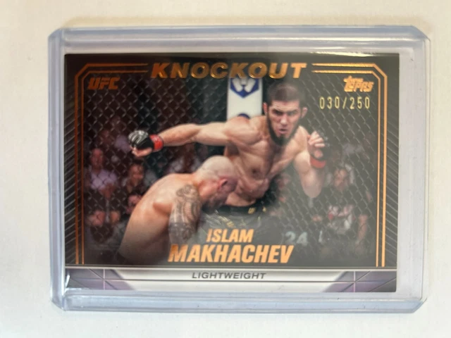 18 TOPPS UFC KNOCKOUT 2024 ISLAM MAKACHEV LIGHTWEIGHT PARALLEL 030/250.