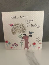 Second Nature Premium European Birthday Greeting Card – "Make a Wish" Design