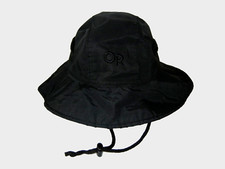 OUTDOOR RESEARCH OR Black Nylon GORE-TEX RAIN HAT Waterproof Wide Brim Cap Sz M