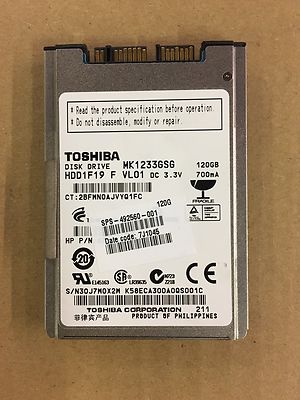 HP 601793-001,598777-001,Toshiba-160GB HDD -MK1633GSG-SATA 1.8