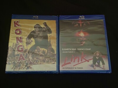 2 Kino Lorber Killer Ape Horror Blu-ray Lot! Konga (1961), Link (1986) BRAND NEW