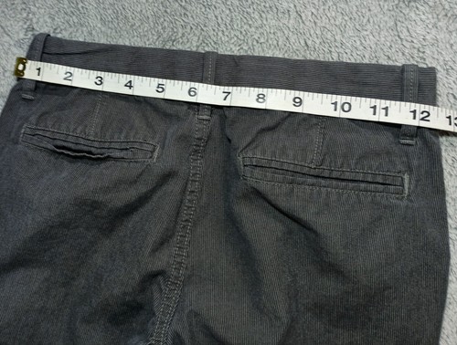Gap Girls 100% Cotton Grey Stripe Khaki Pants Slim Straight Regular Fit Kidcore - Picture 3 of 21