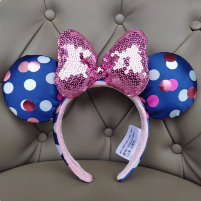 Rock Mickey Mouse Polka Dot Disney-Park Minnie Ears Sequins 