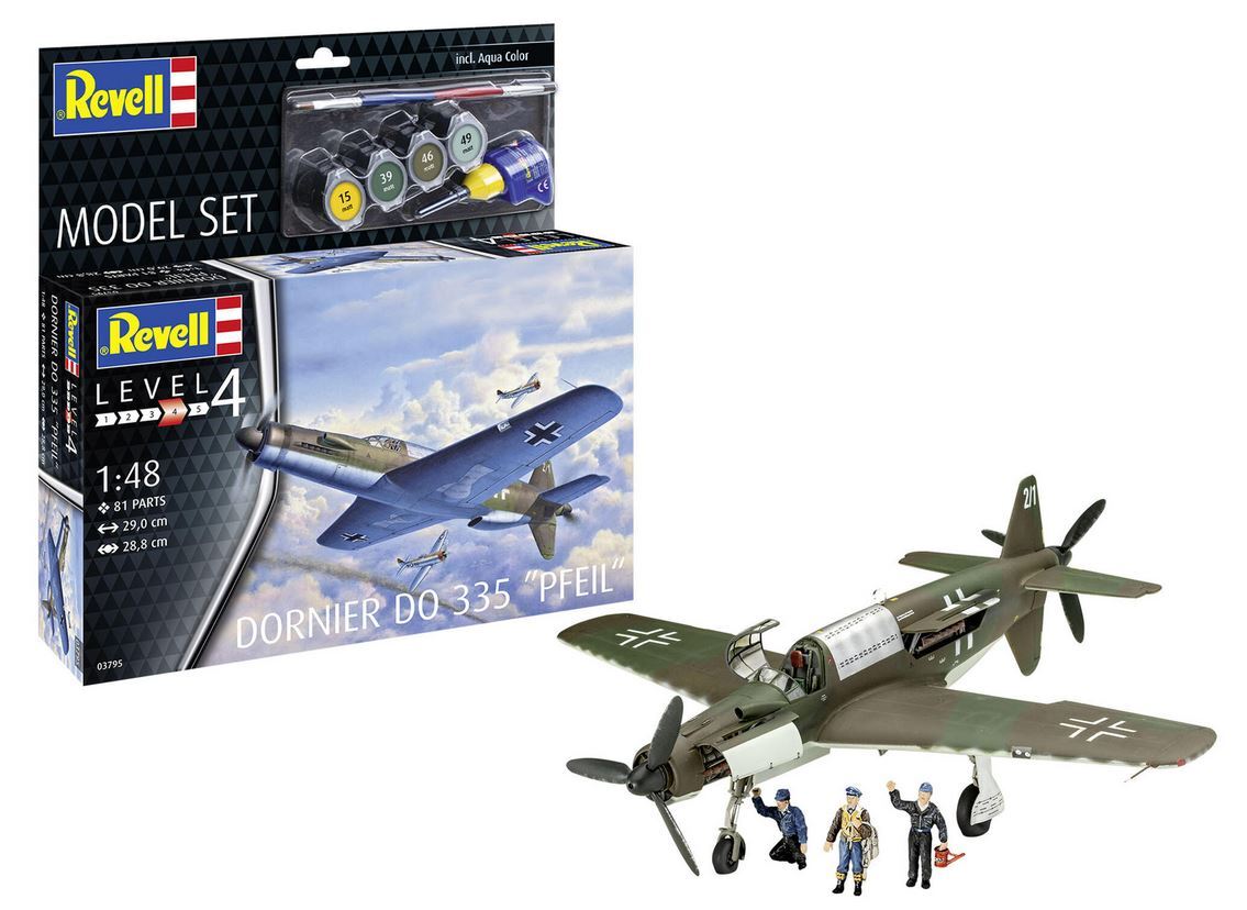 Revell 63795 Model Set Dornier Do 335 flèche avec accessoires de base 1:48