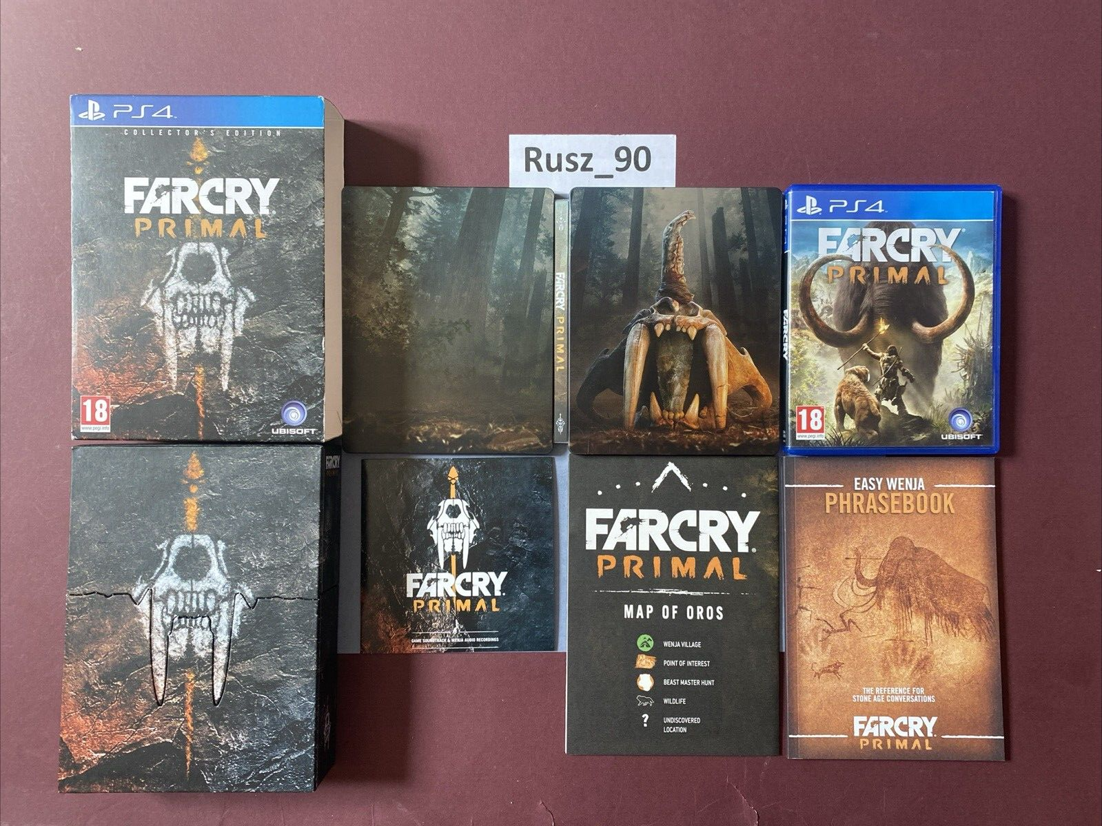 Far Cry Primal Collectors Edition PS4/5 Steelbook Wenja Book Map & OST CIB RARE
