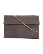 Moda Luxe Molly Leather Snake Embossed Crossbody Clutch With Chain