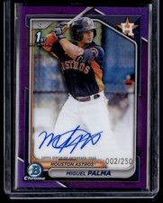 2024 Bowman Chrome #CPA-MP Miguel Palma 1st Bowman Purple Auto /250
