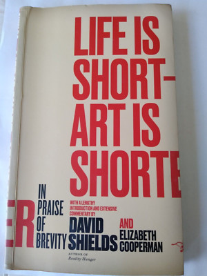 Life Is Short - Art Is Shorter : In Praise of Brevity Paperback. In box W1