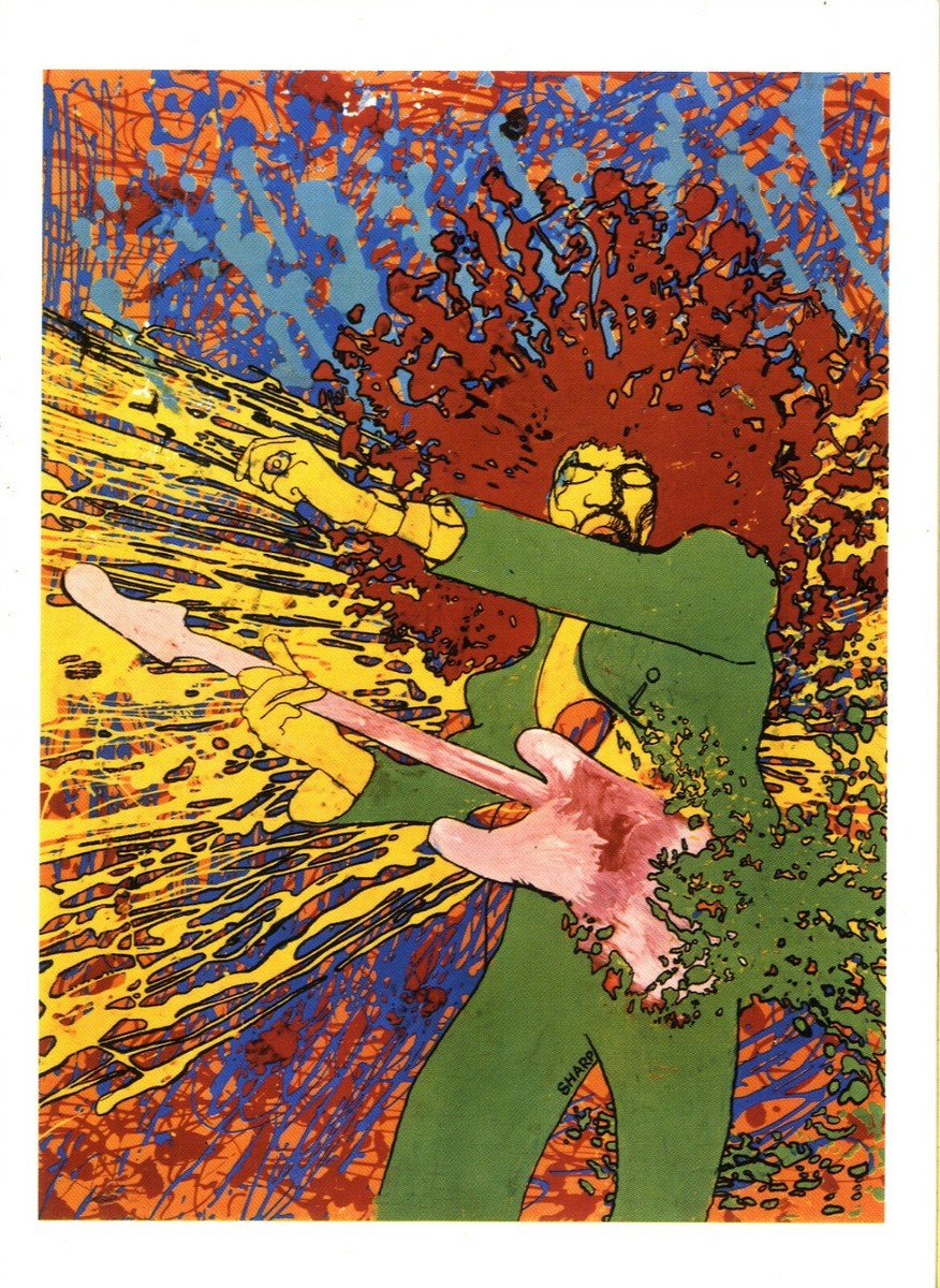 MARTIN SHARP 6 Psychedelic Posters on Postcards Jimi Hendrix Bob