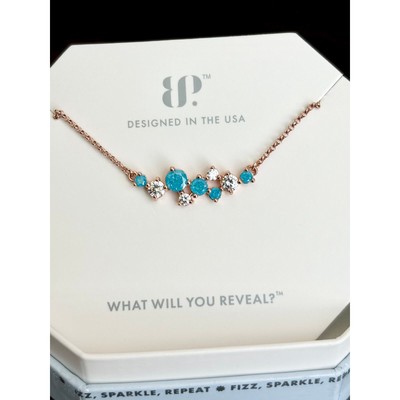 Bomb Party RBP5692 Bold and Brilliant Lab Created Blue Topaz Ice Crystal 