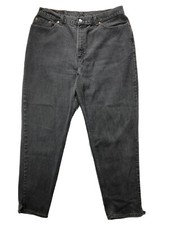 Levis 550 VTG Womens 20 36x30 Relaxed Tapered Leg Black Denim Jeans
