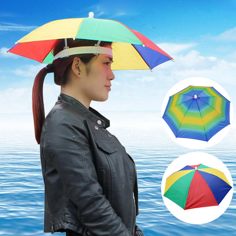 head umbrella hat