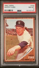 1962 Topps Baseball #310 Whitey Ford PSA 8