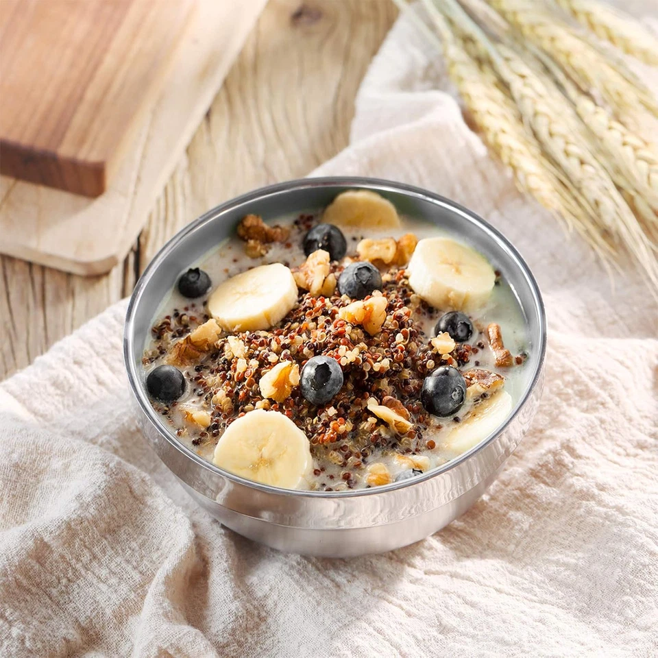 10 Pack 21 Oz Stainless Steel Bowls Double Walled Insulated Soup Bowls Multipurp - Image 4 of 4