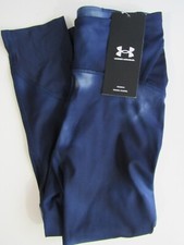 Image of Under Armour Womens Fly Fast Printed Crop Capris Xsmall 1353511-410 Nwt