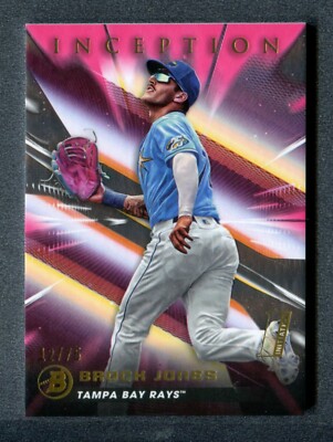 2023 Bowman Inception Fuchsia Foil #2 Brock Jones 12/75 Tampa Bay Rays