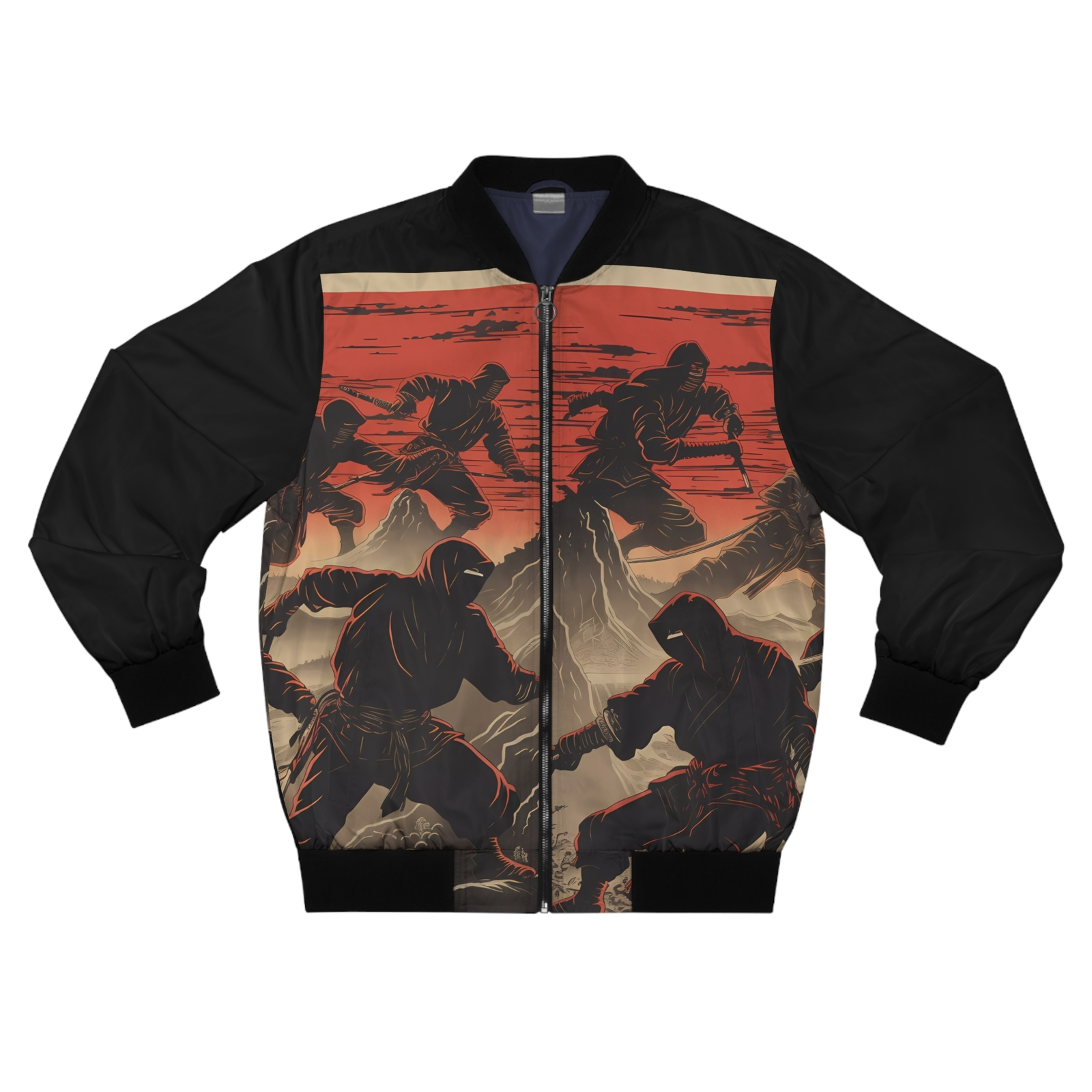 Ninja Bomber Jacket - Lightweight Martial Arts Coat for Men - Stylish Streetwear Outerwear-image