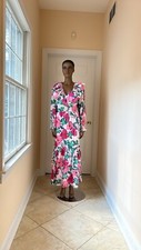 INC International Concepts Floral-Print Ruffled Maxi Dress Size Medium