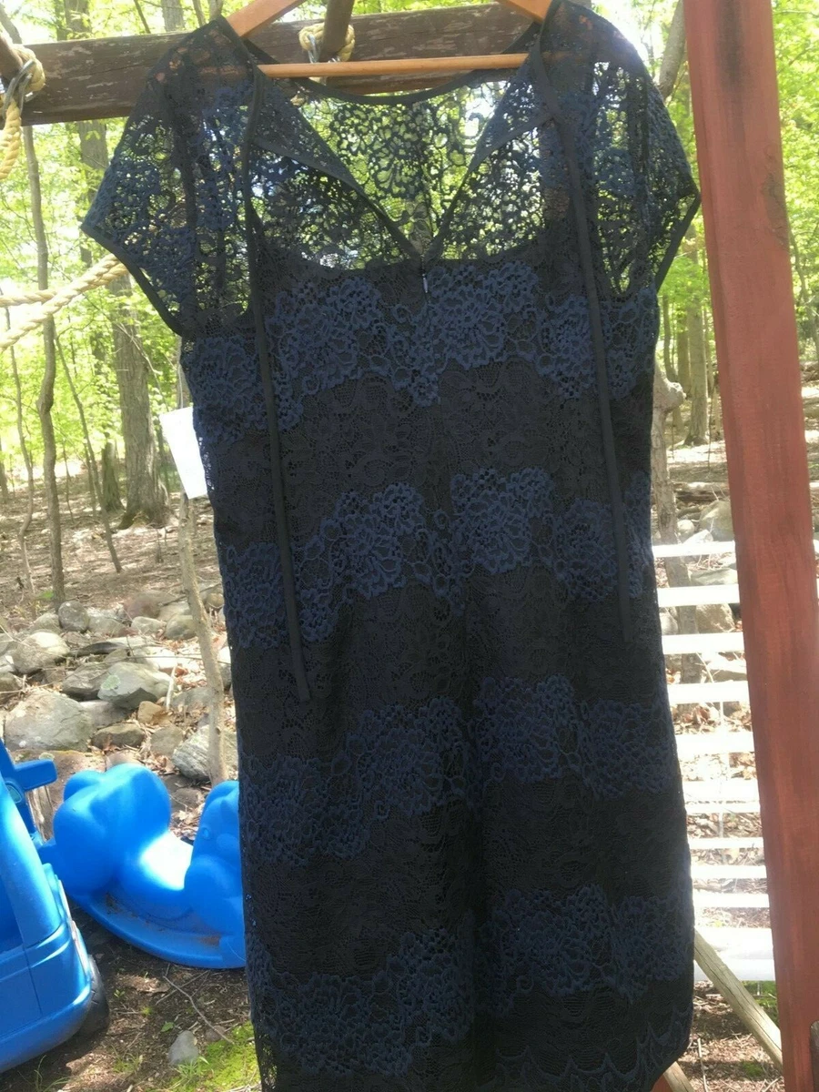 Loft navy 2025 lace dress