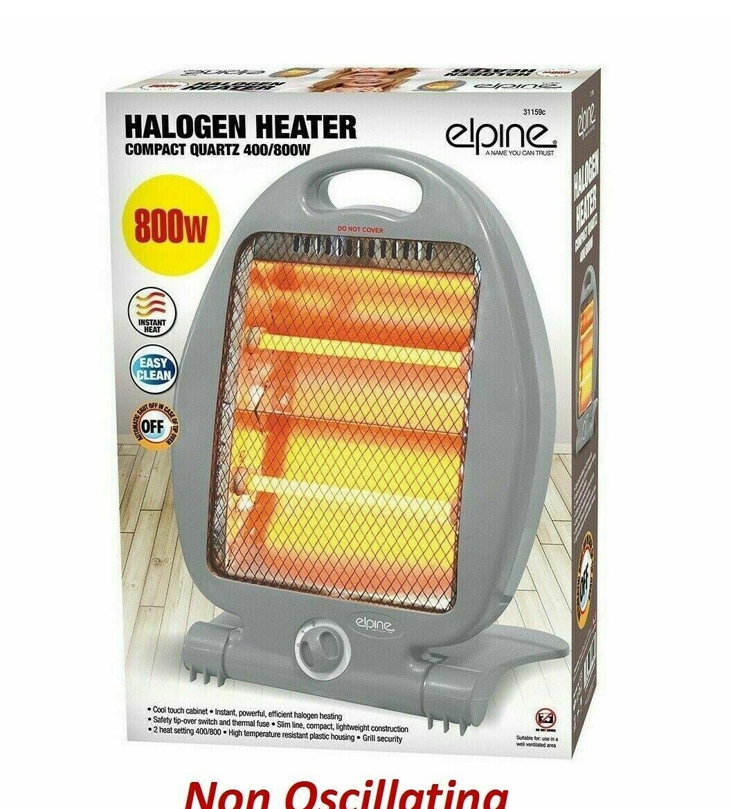 Portable Electric Halogen Heater Instant Heat Standing Non