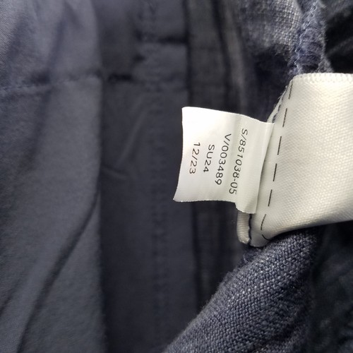 Athleta Retreat Linen Pants Women's L Blue High Rise Wide Leg Pull On Chambray - Picture 14 of 18