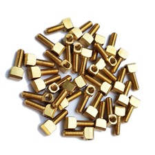50x 4/4 Cello Bow Button Brass Screw Eyelet All New fit dia 3mm Screw Bolt