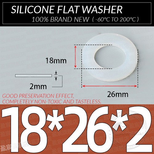 Flachdichtung Silikon Gummi-dichtung Schnurstärke 2MM Flach Dichtung Fittinge - Bild 109 von 117