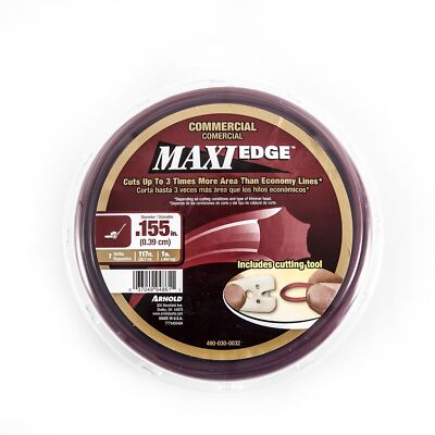 Arnold 490-030-0032 Maxi-Edge Commercial Grade String Trimmer Line with Cutti...