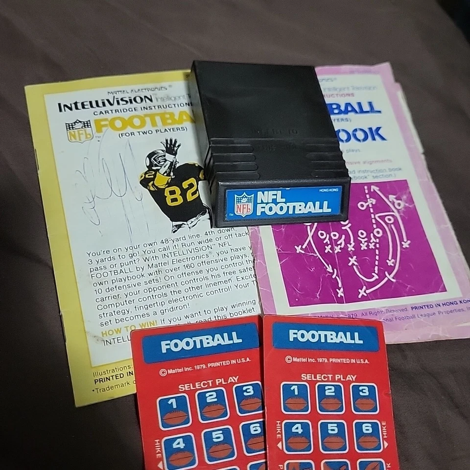 NFL Football Intellivision Game Complete With Overlays and Manuals Tested - Image 2 of 3