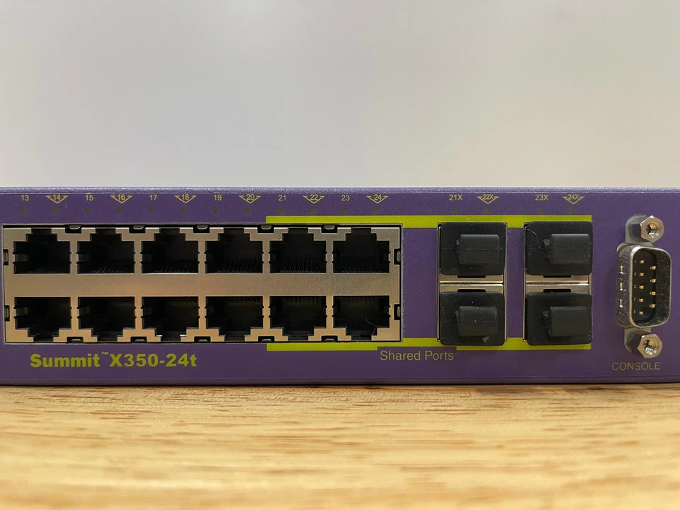 Extreme Networks Summit X350-24T 24-Port RJ45 SFP 1Gbps Ethernet Network Switch - Image 4 of 4