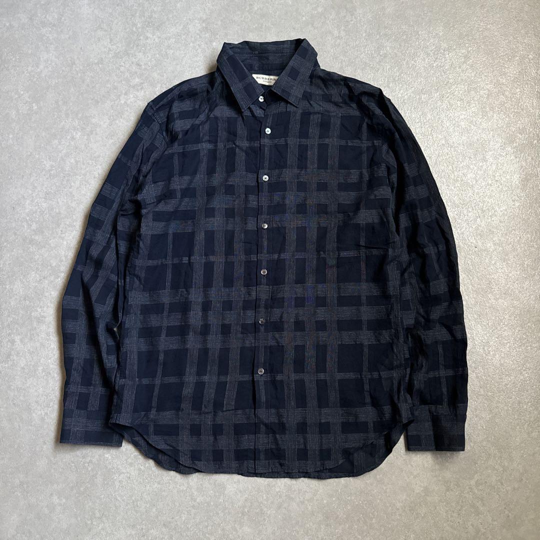 Burberry London Blue Blouse Sheer Nova Check L