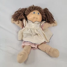 Vintage 1982 Cabbage Patch Kids Girl Doll Brown Hair Blue Eyes Outfit Swimsuit